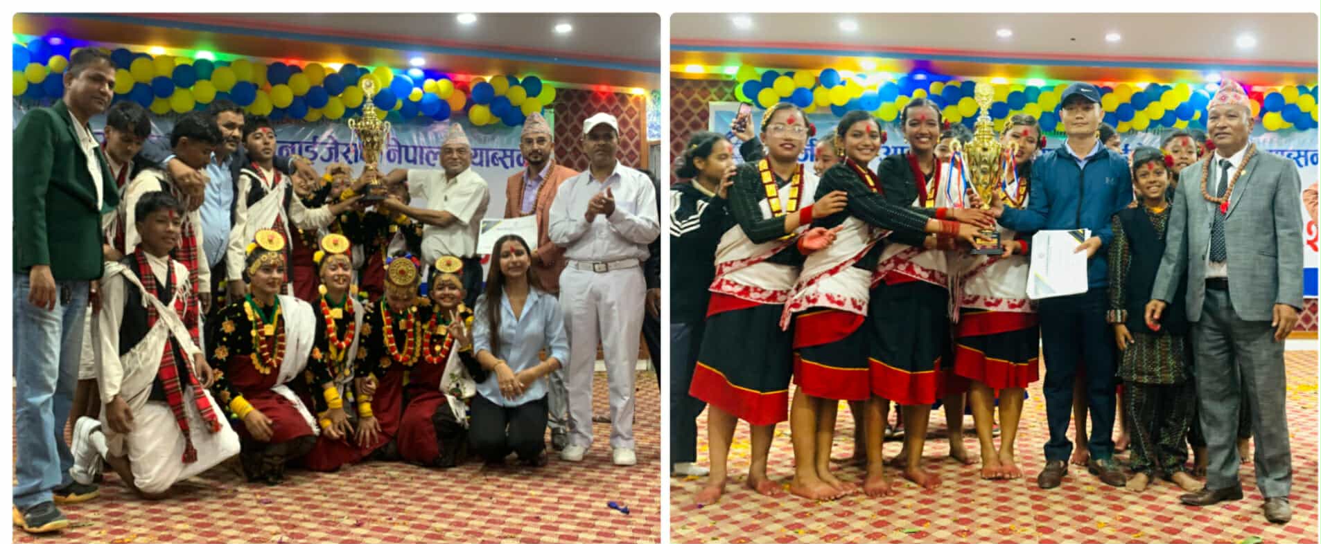 उर्लाबारी प्याव्सन लोकनृत्य प्रतियोगितामा भृकुटी र ब्रिलियन्ट प्रथम